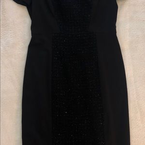 Black Label knee height evening dress.